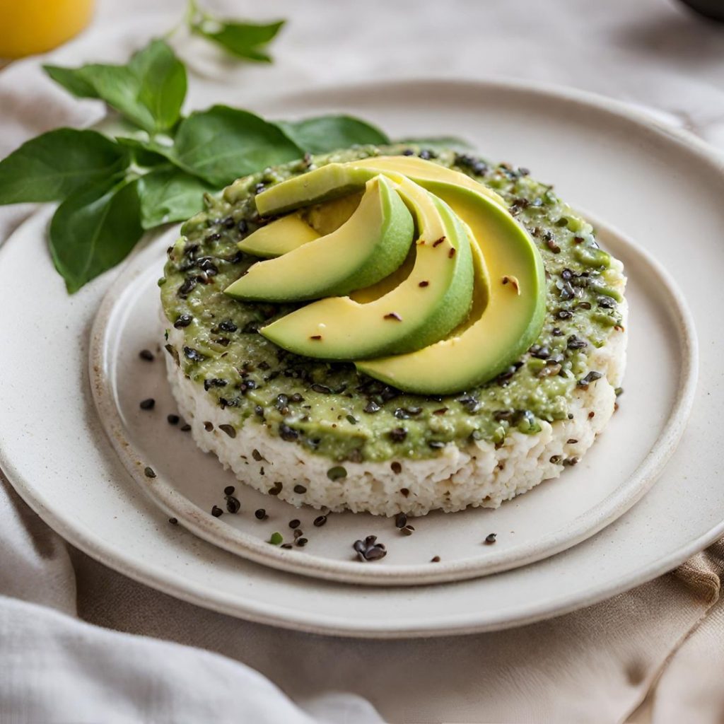 Tortita de arroz con Aguacate y Semillas de Chía